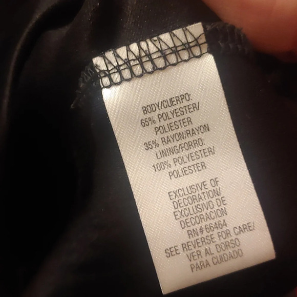 Sandra Darren Black White Gray Woven Sheath Stretchy Midi Dress Size Women's 12 - Picture 6 of 6